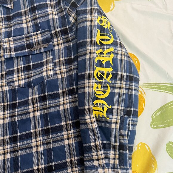 Chrome Hearts Ch Flannel Jacket Blue - Picture 4 of 9